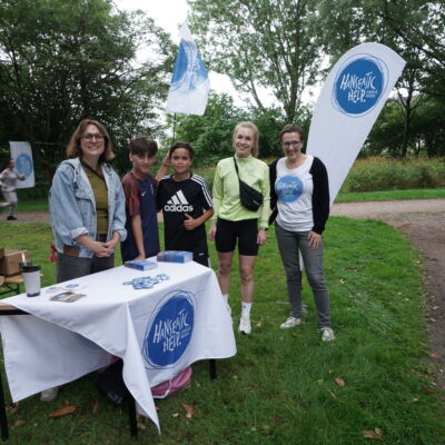 Der Stand von Hanseatic Help beim Spendenlauf