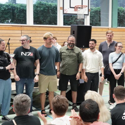 Die Lehrkräftemannschaft beim Basketballturnier