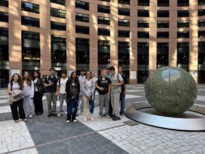 Schülerinnen und Schüler beim Strasbourg-Austausch