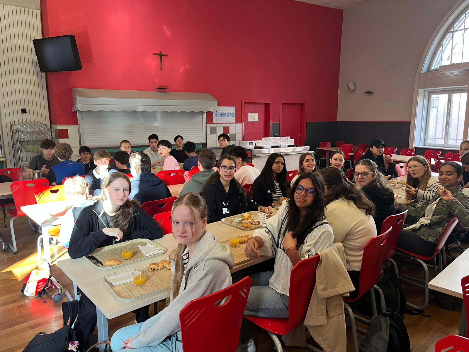 Schülerinnen und Schüler beim Strasbourg-Austausch