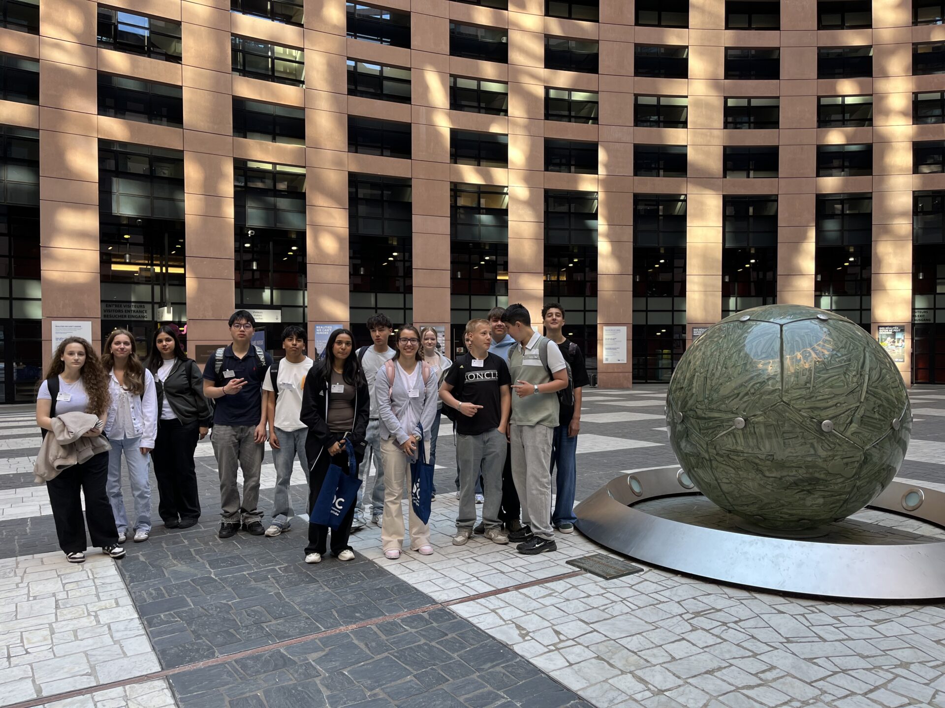 Schülerinnen und Schüler beim Strasbourg-Austausch