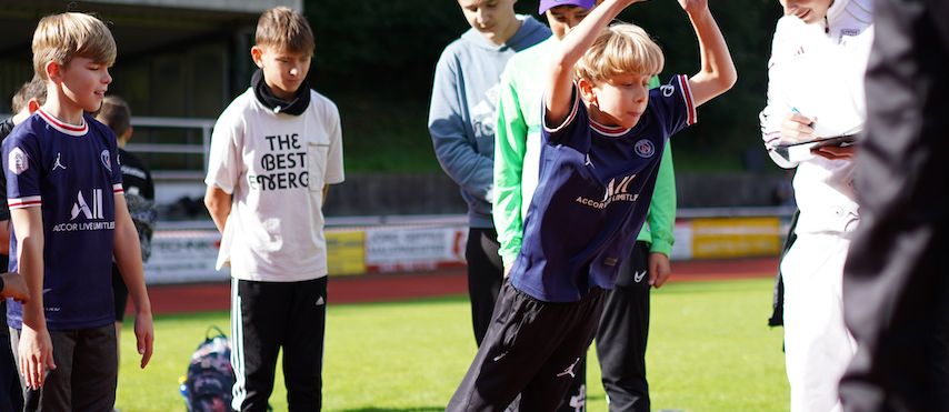 Schüler während des Sportfestes